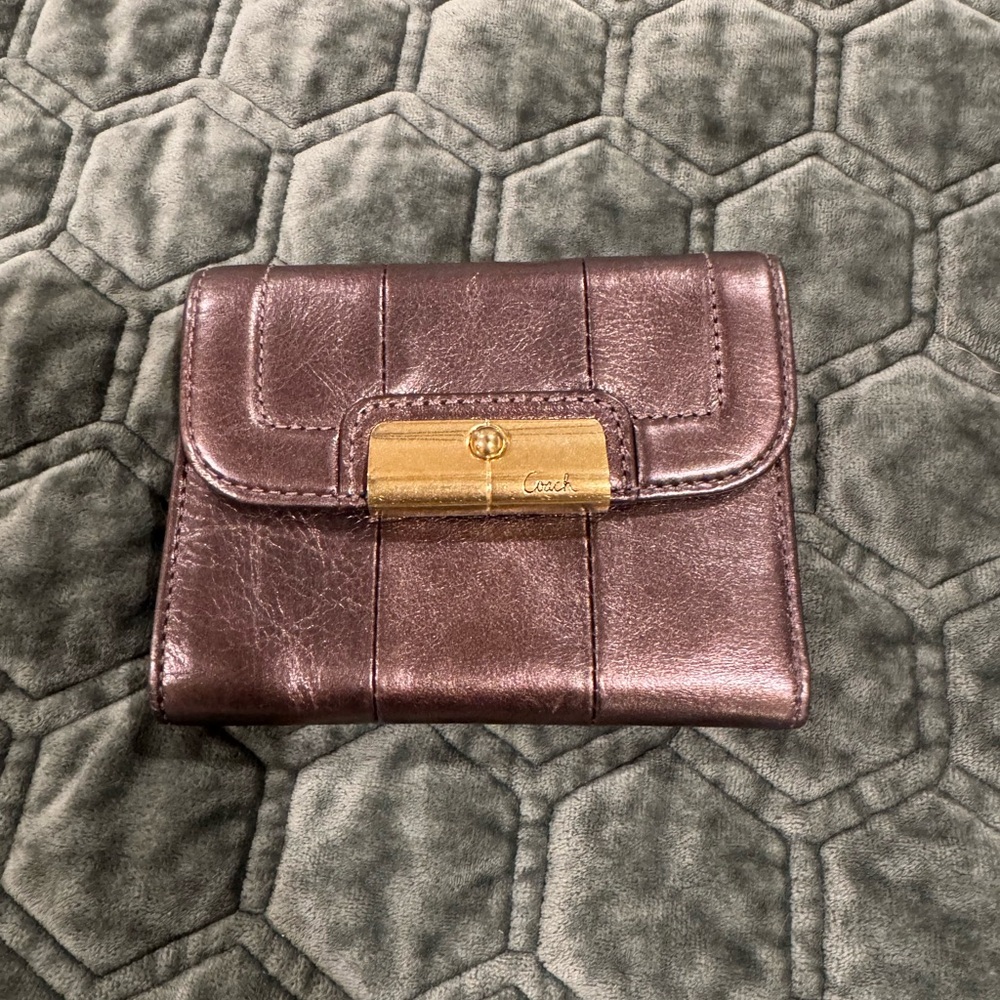 Coach Shimmering Plum Wallet